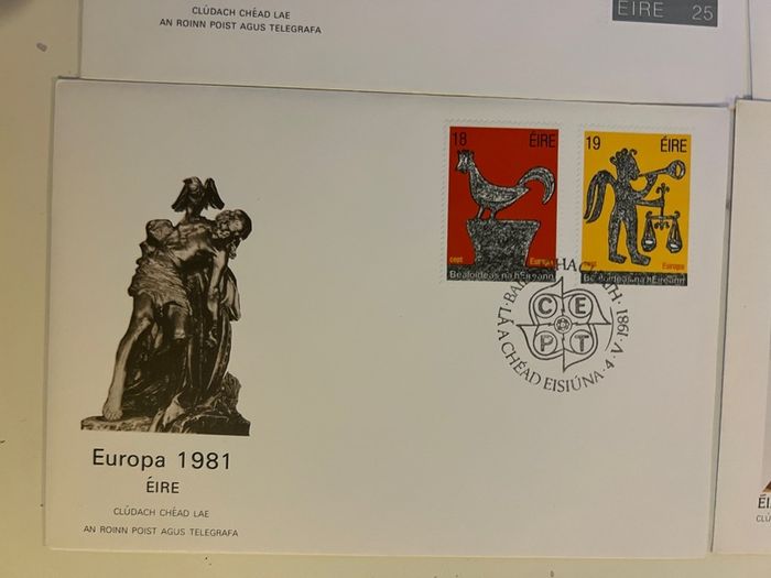 Irish 1980's FDC covers 9pcs envelopes