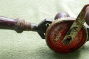 Vintage Stanley Red Rusty Hand Drill
