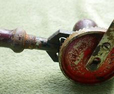 Vintage Stanley Red Rusty Hand Drill