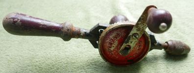 Vintage Stanley Red Rusty Hand Drill