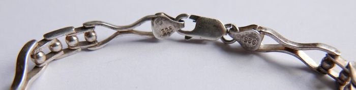 Vintage Sterling Silver 925 Bracelet length 7,6" - 10,5g