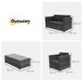 4 Pieces Rattan Sofa Set Chair Seat Furniture Patio Wicker Steel Black Garden (FREE SHIPPING) Image 3