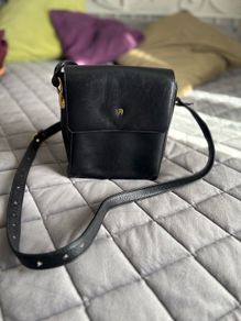 Vintage Etienne Aigner black leather crossbody bag