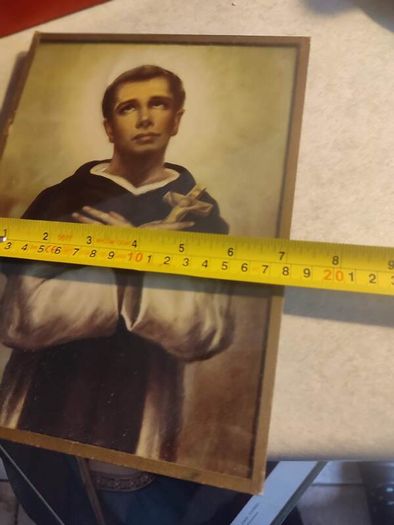 St Martin de Porres Poster Image Print Catholic Saint San Martin GLASS COVERED WITHOUT FRAME.