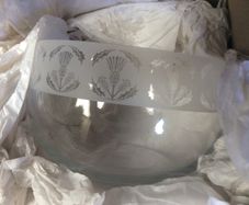 Scottish Thistle  glass bowl