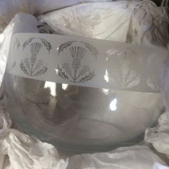 Scottish Thistle  glass bowl