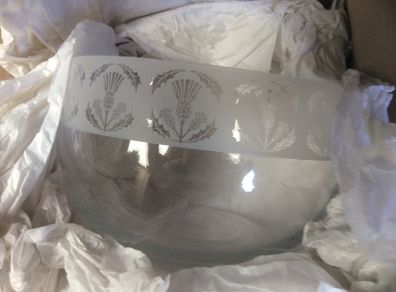 Scottish Thistle  glass bowl