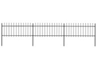 main image for ad Garden Fence with Spear Top Steel 5.1x0.6 m Black