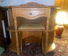Pine table with stool