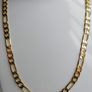 MEN'S 18ct Yellow Gold Plated Figaro Chain Necklace length 16" Image 3