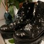 Navy Designer Erdem for H&M biker boots Image 7