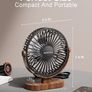 Desk Fan, Small USB Desk Fan Silent, 3 Speeds Portable Personal Desktop Fan, Dual 360 Degree Adjustment Mini Fan, Quiet Operation for Home,Office,School and Outdoor Image 3