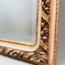 Tall & Narrow French Style Gilt Wood & Painted Freestanding Mirror Image 3
