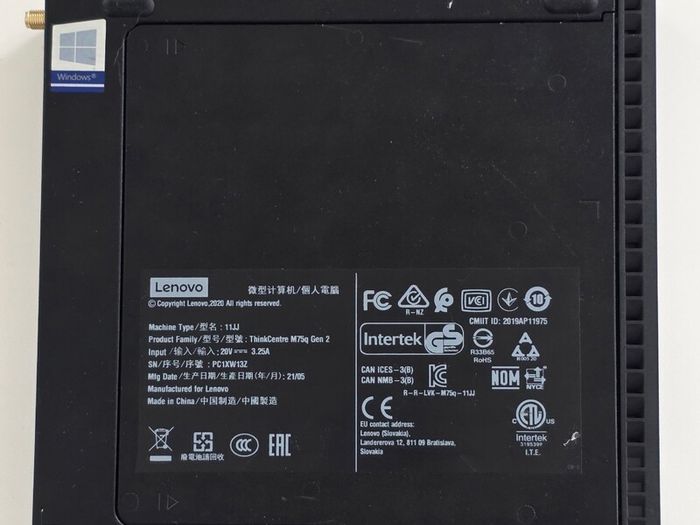 Lenovo Thinkcentre M75q Gen2 / Amd Ryzen 3 4350ge / 16gb Ram / 256gb Ssd