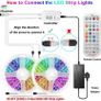 30M LED Strip Lights, CGN Bluetooth 100FT Music Sync Smart LED Strip With Remote 5050 RGB Colour Changing Decorative Dimmable Light Strips Multimode Ambient Mood Lighting for Bedroom TV Backlight Image 5