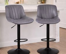 Grey Adjustable Bar Stools (Free Delivery)