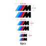 6pc PVC Caliper Car Sticker Wheel Hub M Logo Black White Sticker For BMW G01 G02 F22 F23 E46 E93 E39 G26 F01 F02 F06 G32 G20 G29 Image 2