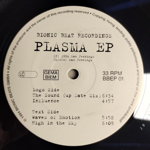 Plasma - The Sound - Waves of Emotion - High in the Sky - Bionic Beat Recordings - PLASMA EP - Oldskool TRANCE!