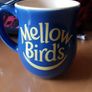 Vintage Mellow Birds Blue Yellow Coffee Mug Rare Retro Collectable Advertising Image 4