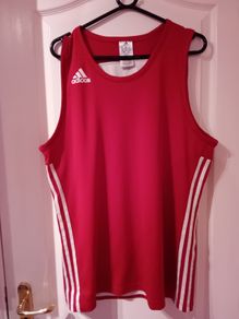Adidas Reversible Running Vest Red\White XL