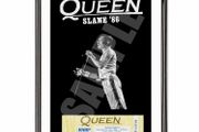 Queen Slane Castle 1986 With Ticket Framed Poster