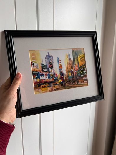 New York print with frame