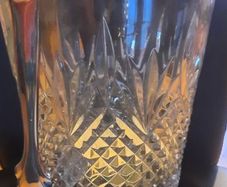 Waterford Crystal Ice Bucket with Silver Tongs
