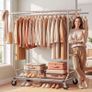 Heavy Duty Double Clothes Rack 272 kg Capacity Alloy Steel Image 2