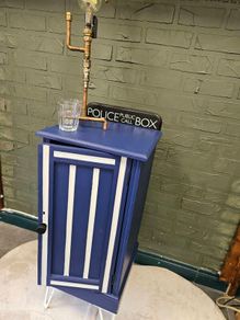 The Triple 9 Box - Upcycled Blue Police Box Cabinet