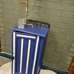 The Triple 9 Box - Upcycled Blue Police Box Cabinet