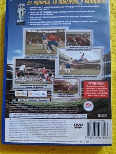 French version UEFA 2004 PlayStation2 Ps2 games Original