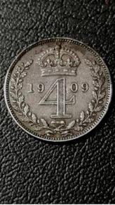Extremely Rare Maundy Proof 1909 4 Pence 2.428 Minted Only