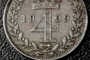 Extremely Rare Maundy Proof 1909 4 Pence 2.428 Minted Only