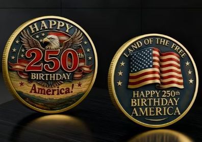 US 250th Anniversary Commemorative Coin, new, unopened.