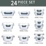 Glass Food Storage Containers 24 Piece - Airtight Meal Prep - Brand New Image 2