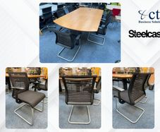 10 x Steelcase Black Meeting Chairs - Grade A