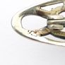 Celtic Sterling Silver Green Chalcedony Brooch Image 6