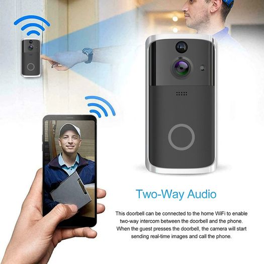 Smart Doorbell Video Camera Alarm Phone Security Wireless SD Card Record