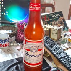 Very Large Budweiser Tips Plastic Bottle or Saving Bottle, Ideal for Home, Pubs or Restaurants., Postage Available or Collection