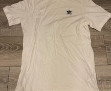 White Adidas T-Shirt Men Size Small