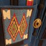Vintage Coloratura Blue 100% Wool Coat, Ladies M/L Medium Large Aztec Southwest Classic Heavy Warm Jacket Image 5