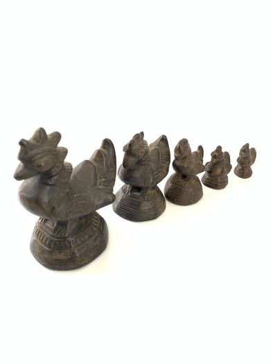 Antique 19th century Burmese bronze opium weights