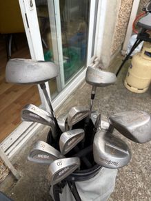 Golf clubs & trolley
