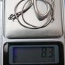 Vintage Sterling Silver 926 Triangle Pendant Necklace on Snake Chain 8,3g Image 9