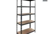 5 Shelf MDF &amp; Steel Shelving unit (H)1800mm (W)900mm (D)400mm