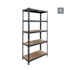 5 Shelf MDF & Steel Shelving unit (H)1800mm (W)900mm (D)400mm