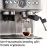 15 Bar Espresso Machine with Milk Frother, Barista Steam Wand, Professional Coffee Maker with Coffee Grinder, 30 Grind Settings, 3L Removable Water Tank - Stainless Steel Image 4