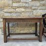 Early 20th Century Jacobean Revival Solid Oak Console Table. Image 10