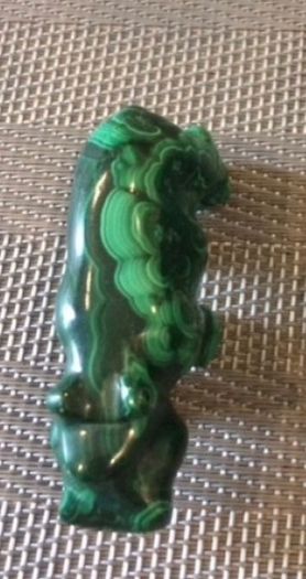 Hand Carved Malachite Hippo
