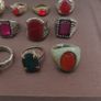 Collectible Antique Brass Rings 15 Mixed Vintage Handmade Designs Image 6